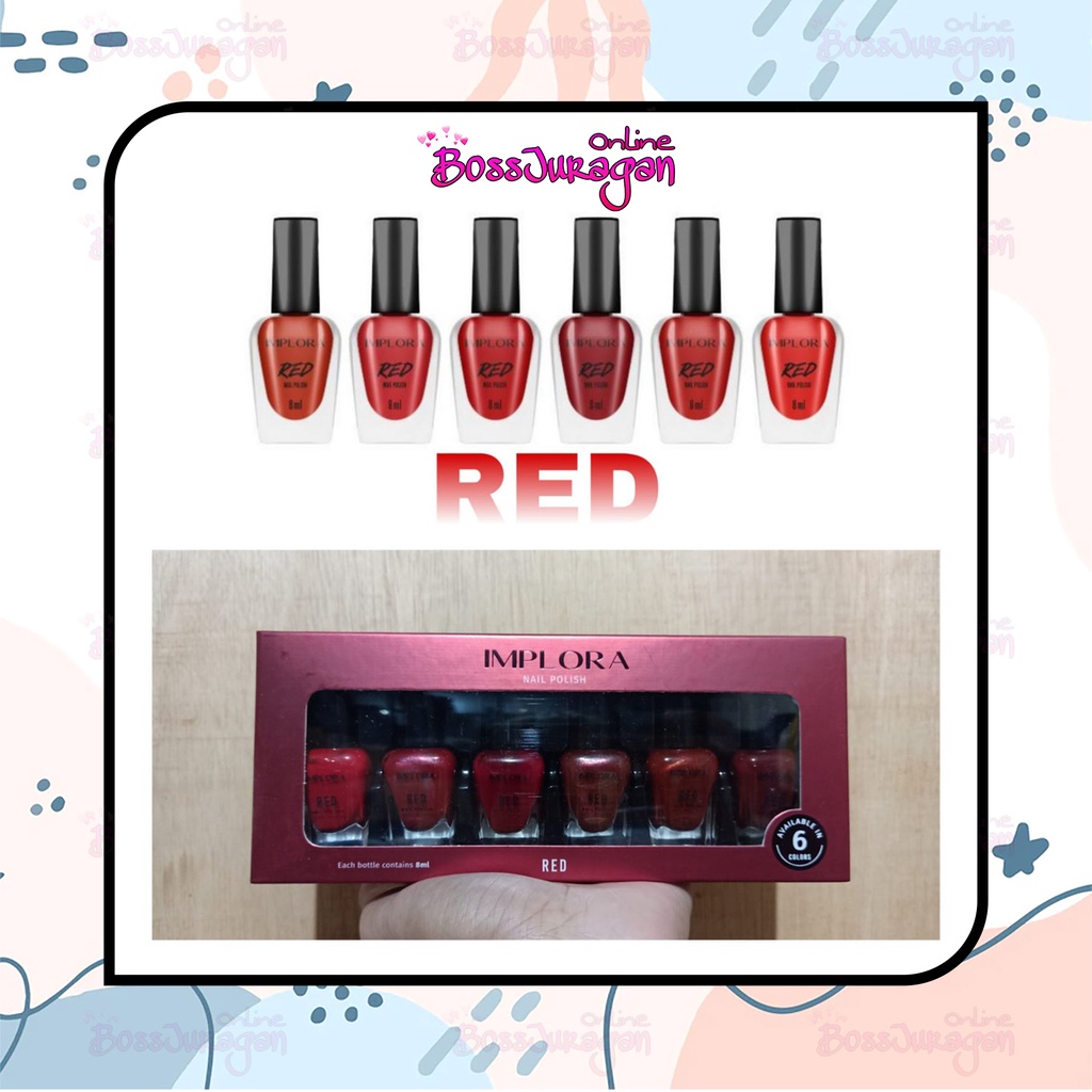 (BOSS) KUTEK - IMPLORA NAIL POLISH NEW - IMPLORA KUTEK WONDER / NUDES / CLEAR / RED (CAT KUKU IMPLORA)