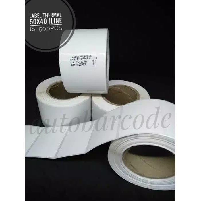 LABEL THERMAL 50x40 MM 1 LINE ISI 450 PCS