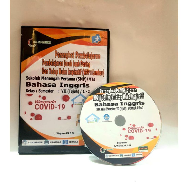 cd rpp k13 ppj daring smp mts mapel bahasa inggris kelas vii 7 revisi 2020 terbaru