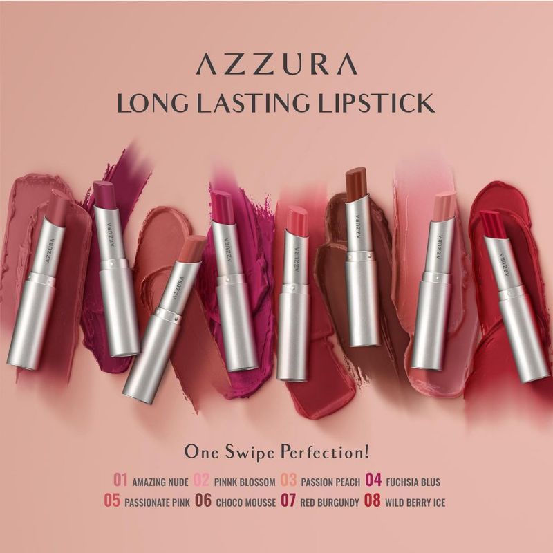 AZZURA LONG LASTING LIPSTICK / LIPSTIK TAHAN LAMA ORIGINAL