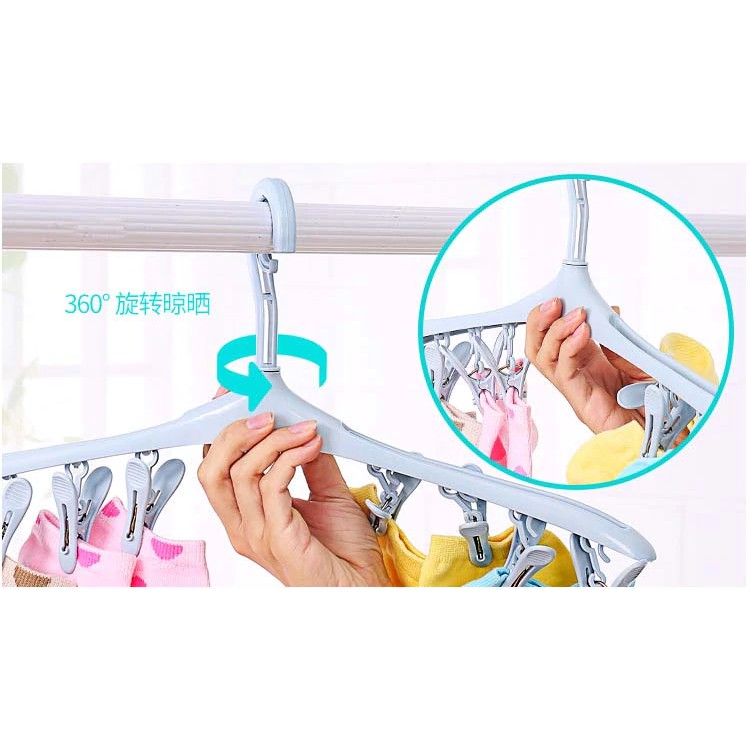 GM120 COD HANGER 8 In 1 Hanger Gantungan / Jepitan Kaos Kaki Jemuran Baju Multifungsi [1KG=15 PCS]