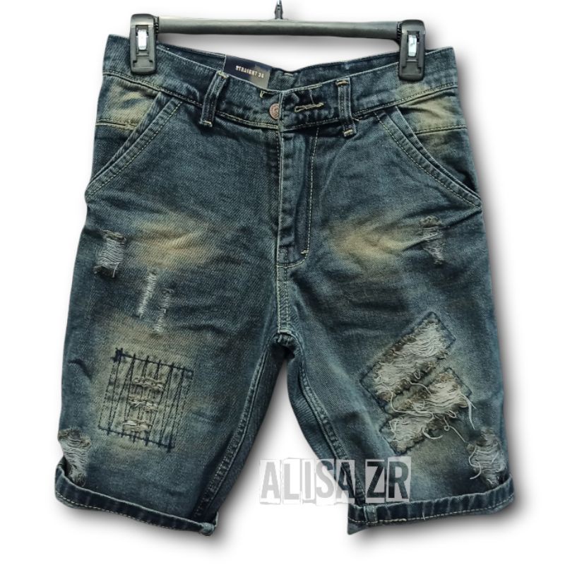 CELANA PENDEK PRIA JEANS SOBEK DISTRO