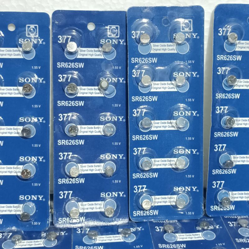 Baterai Jam Tangan SR 626 SW / 377 / AG4 Sony Biru / Hijau