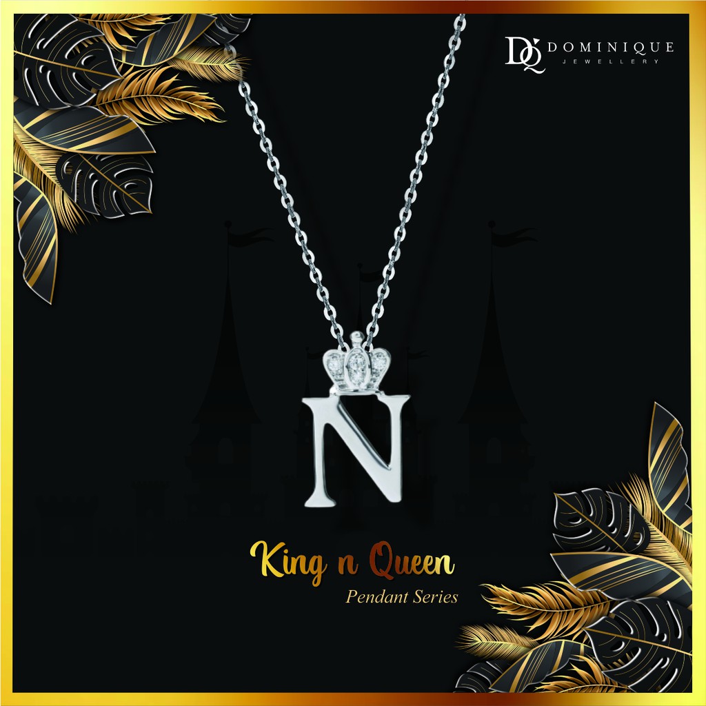 

Dominique Jewellery-Diamond Pendant Kalung Alpha Beta N King & Queen