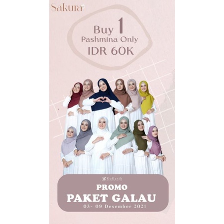 pashmina plisket sakura/pashmina sakura by kukasih/ori by kukasih/pashmina kukasih