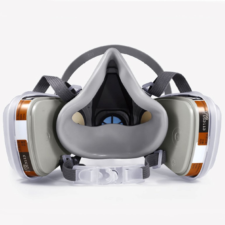 Masker Gas Half Face Dengan Filter Gas Mask Sprying Mask Respirator