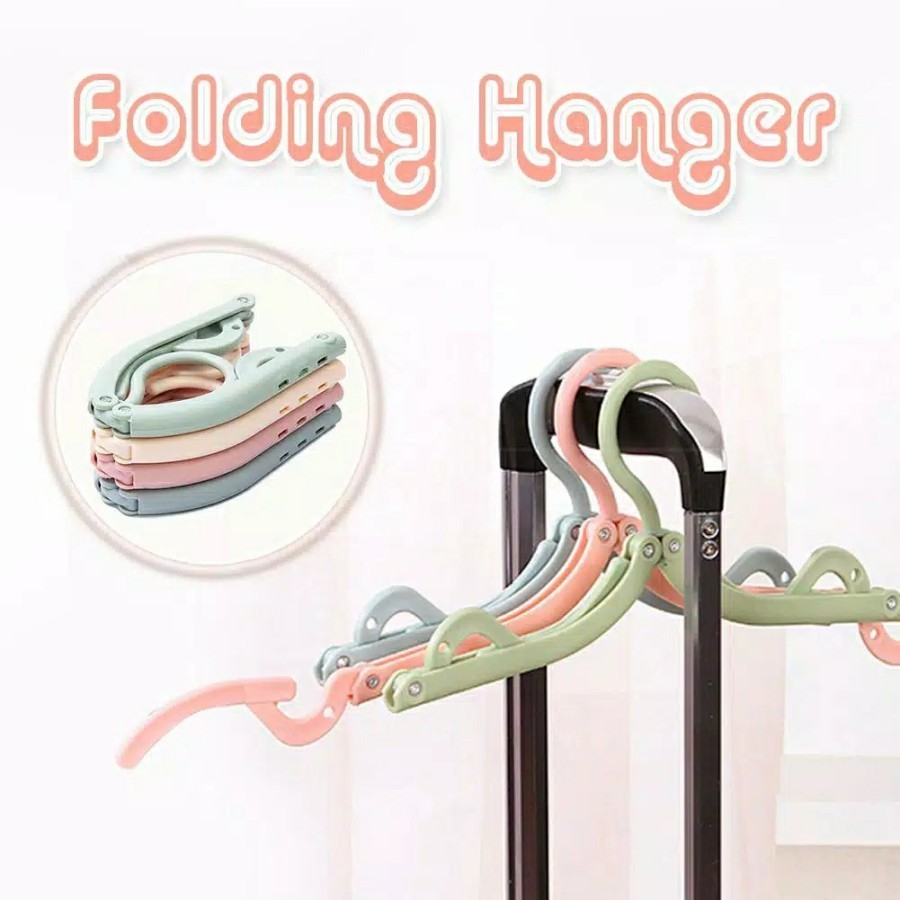 Gantungan Baju Lipat Folding Hanger Jemuran Lipat Jemuran Baju Plastik GANTUNGAN BAJU/Gantungan Baju