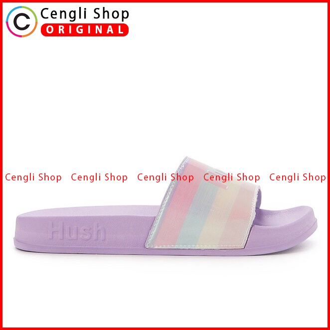 SANDAL SLIDE WANITA HUSH PUPPIES ORIGINAL CASUAL BRANDED PURPLE HW13