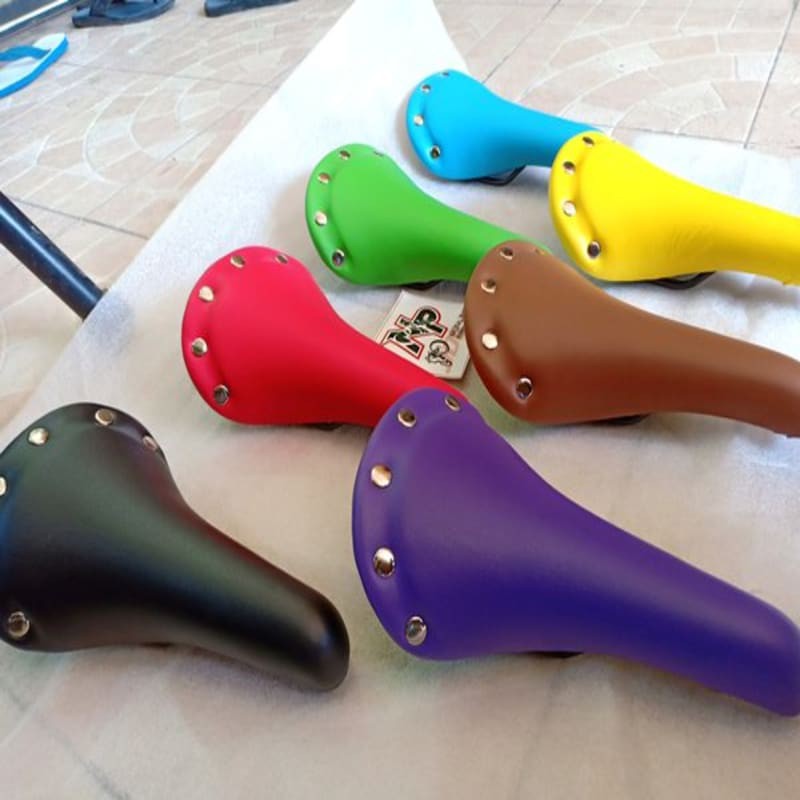 sadel saddle clasic klasik retro untuk sepeda bahan busa spoon vinil bukan kulit