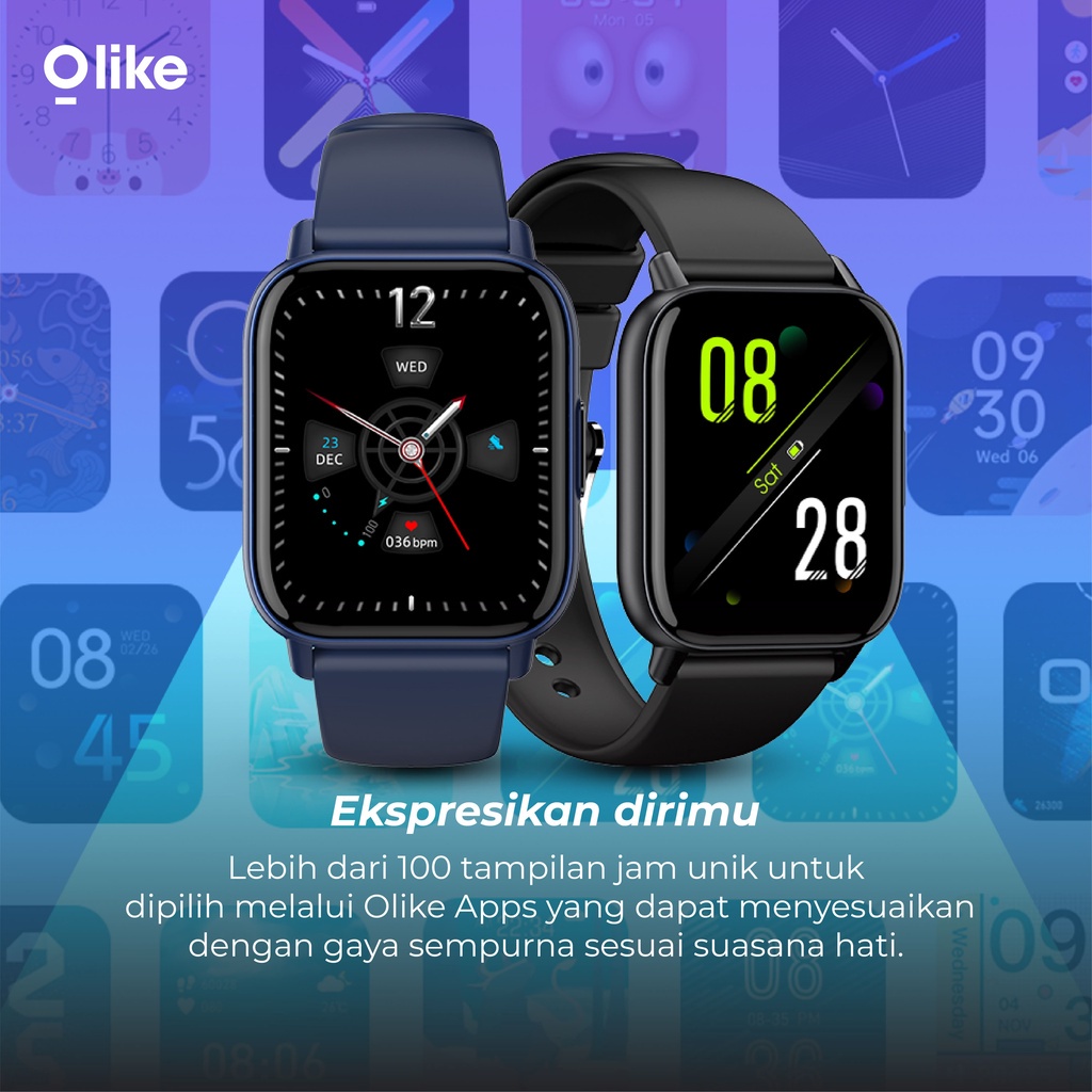 Olike Smartwatch Horizon HD Full Touch Screen Real Time W12 / Garansi Resmi