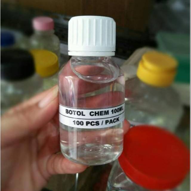 Eceran - Botol Plastik Pet Chem/ 100 ml/tebal/madu/pil
