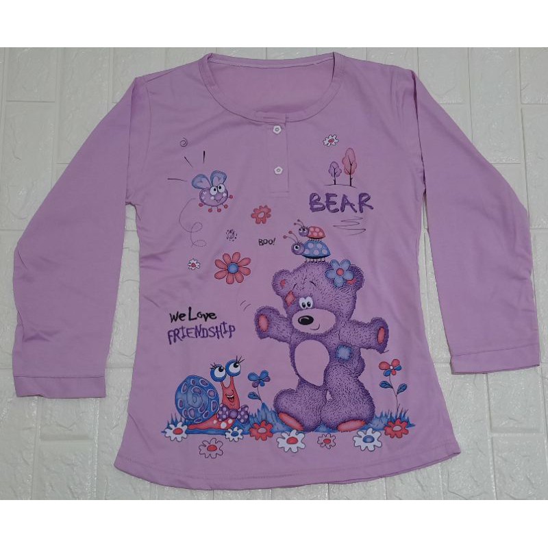 Baju dan celana  tidur wanita remaja (M,L) motif boneka dan bunga