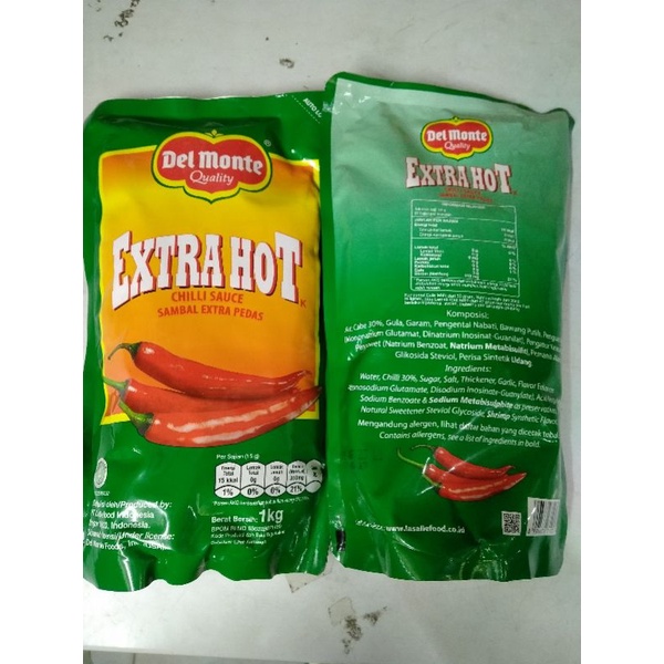

saos sambel delmonte hot / Chilli sauce kemasan 1kg