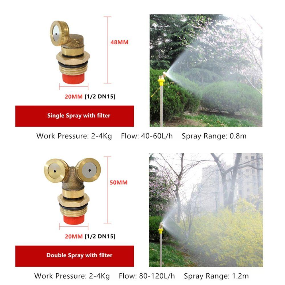 [Elegan] Spray Nozzle Sprinkle Air Atomisasi Penyiraman Perlengkapan Taman Spray Fitting Atomisasi Misting Nozzle