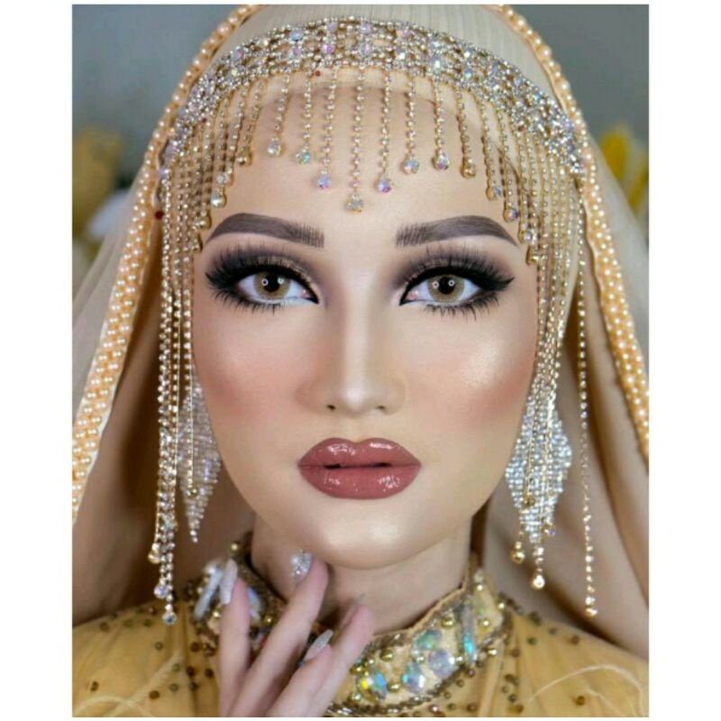 Mahkota kening juntai cleopatra mahkota pengantin hijab wedding