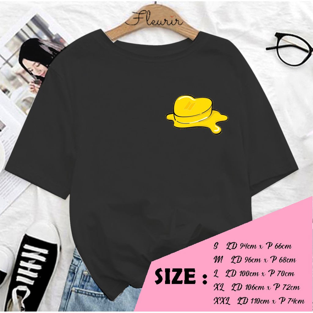 FLEURIR - KAOS  BUTTER LOGO KPOP KOREA OVERSIZE KATUN KAOS WANITA DEWASA TUMBLR TEE UNISEX JUMBO