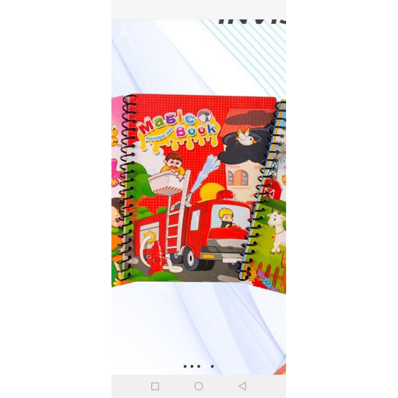 Alat Tulis Magic Water Book Buku Mewarnai Ajaib Magic Pena Water Drawing Colour Book-Pemadam Kebakaran