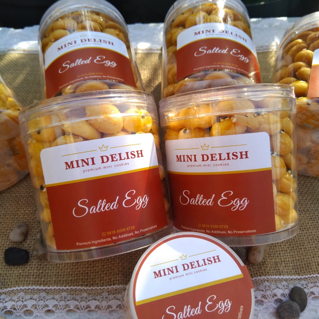 

Mini Delish Butter Salted Egg Cookies - kue Kering - Toples Kecil (Bandung Only)