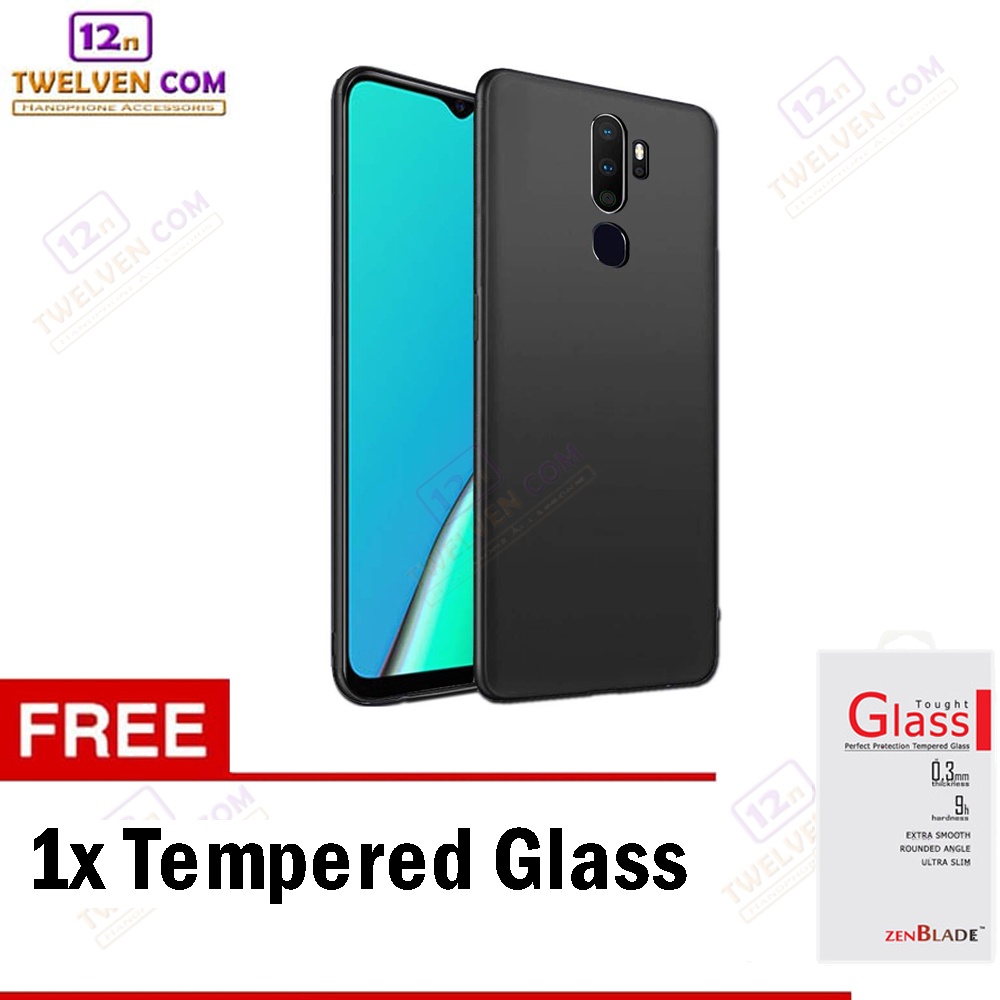 [FLASH SALE] Case Slim Matte Softcase Oppo A9 2020 - Free Tempered Glass