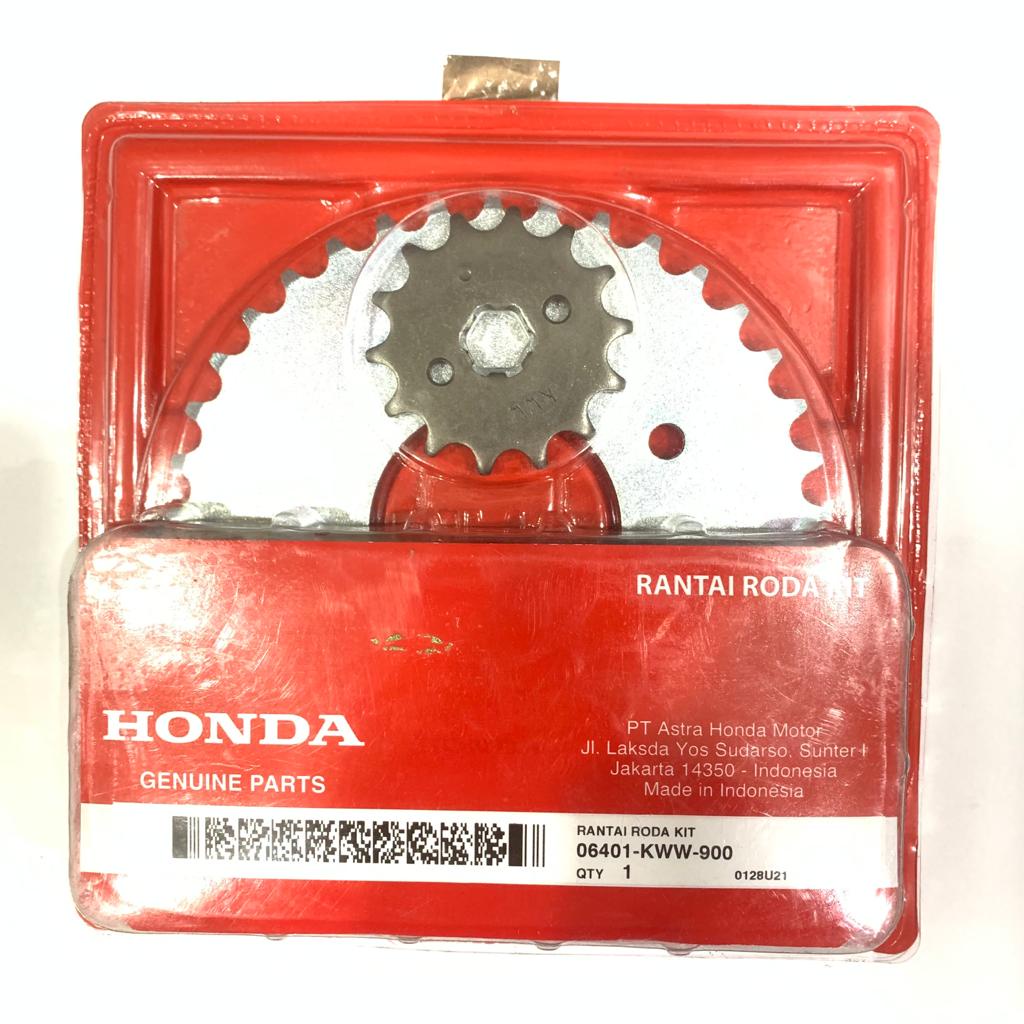 GEARSET RANTAI REVO ABSOLUTE 110 FIT BLADE NEW 06401-KWW-900 ASLI HONDA