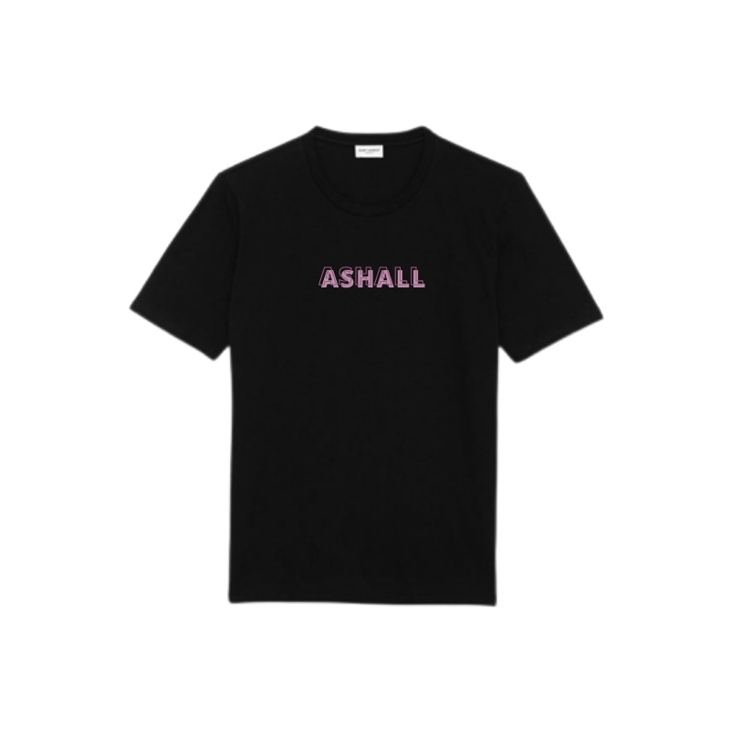 Ashall Project - Kaos Pria Heart Breaker Pink Skull Black 05