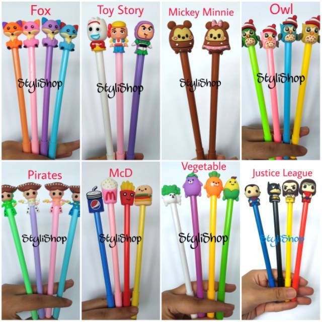 

Bulpen Gel Motif Campur, Gel Pen, Ballpoint, Ballpen, Pulpen Karakter Lucu