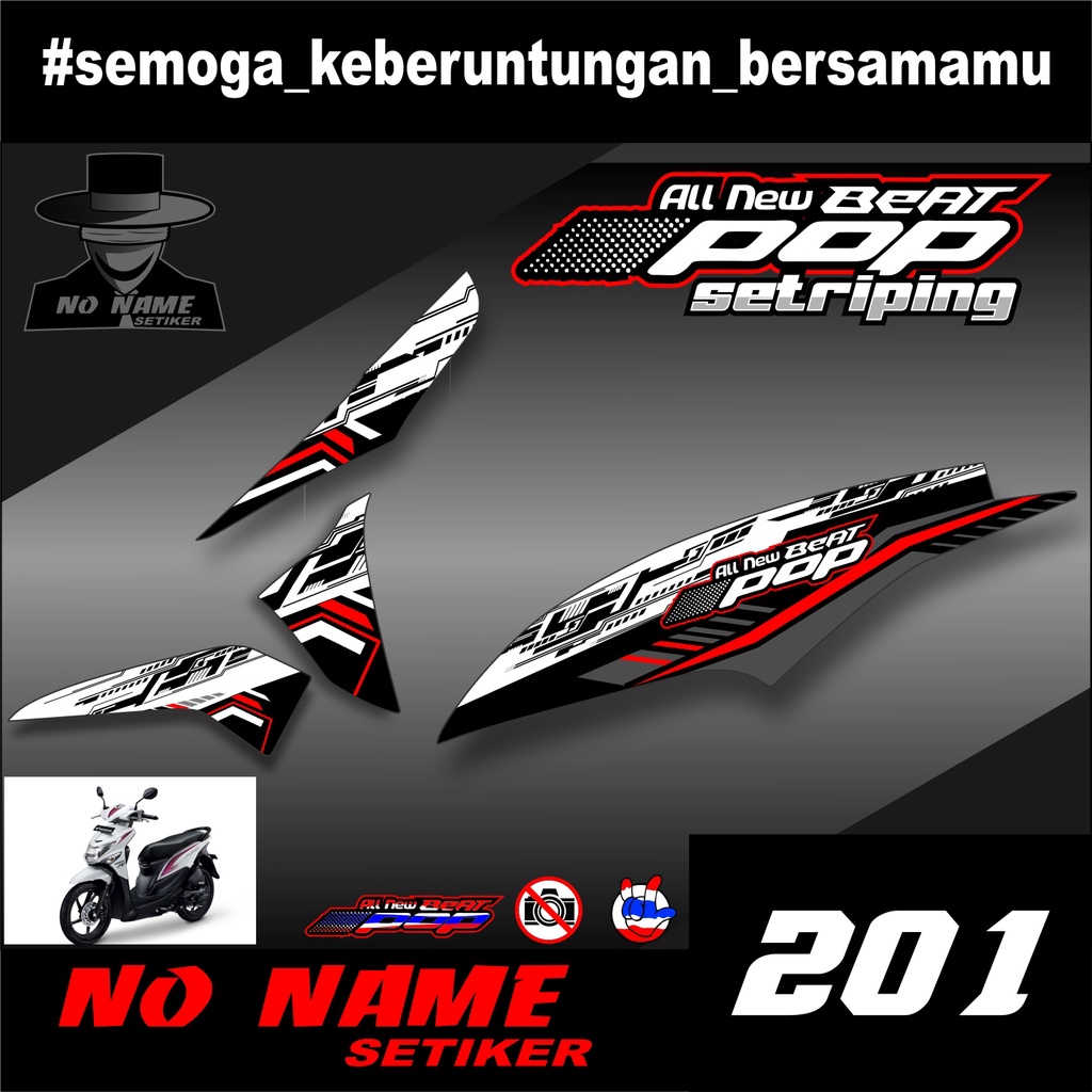 Sticker Striping Variasi List beat pop (201) Desain Minimalis Racing