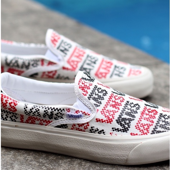 SLIP ON LX 59 PRINT WHITE TERBARU SEPATU KETS PREMIUM UNISEX