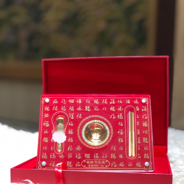 Set Mangkok Lempengan Emas Asli /24Karat Real Gold, 999 HK GOLD