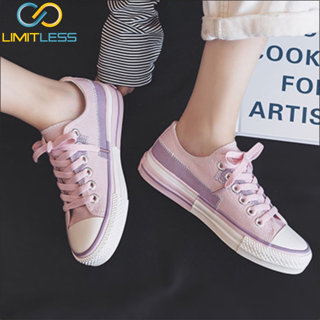 Sepatu Kanvas Wanita Import Sepatu Canvas Bertali Termurah Terlaris Korean Style High Quality