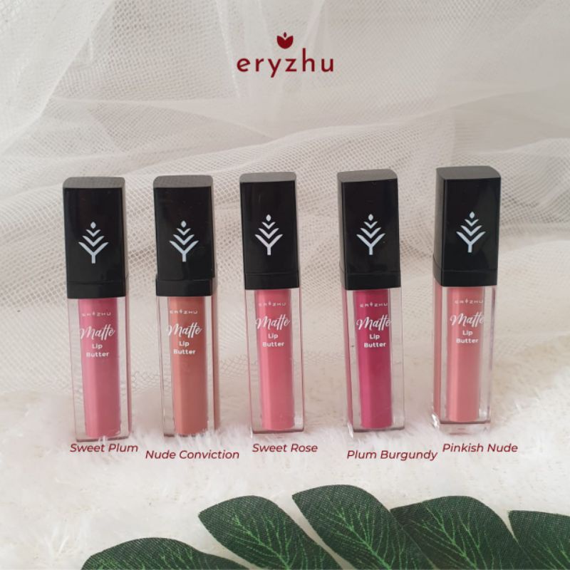 LipMatte Butter Eryzhu Lipmatte No Crack dan Transfer / Lipstik Tahan Lama Ringan Warna Cerah / Eryz