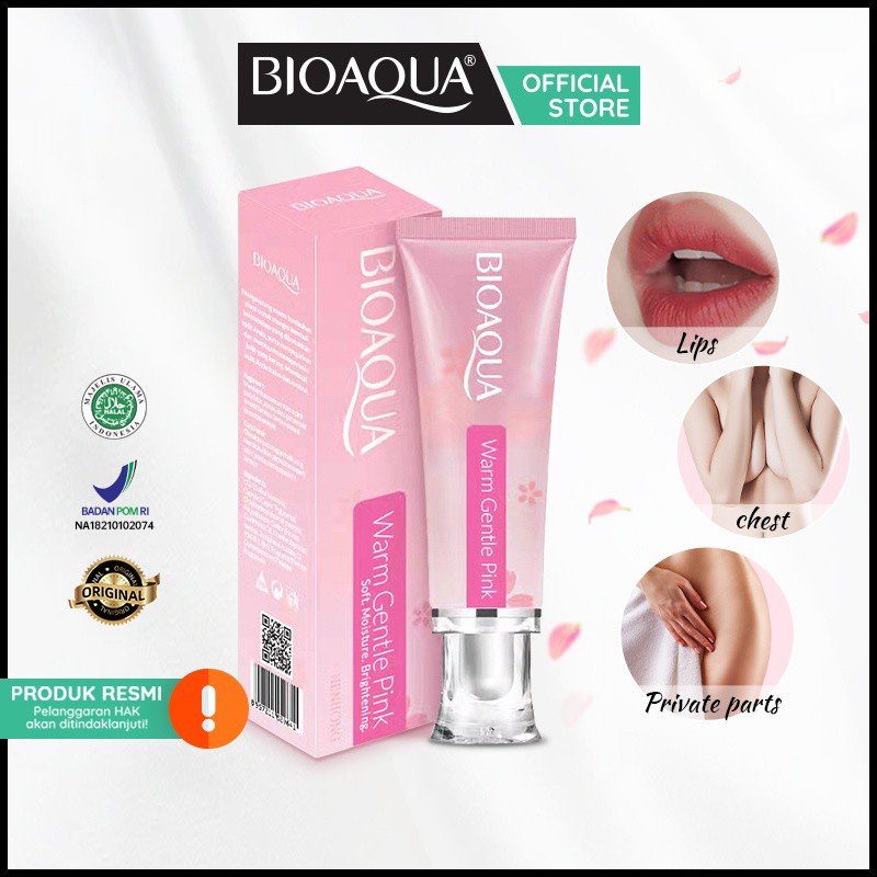 【BPOM】BIOAQUA Warm Gentle Pink /NENHONG Cream 30ml pemerah bibir puting Krim Pemutih -Pink