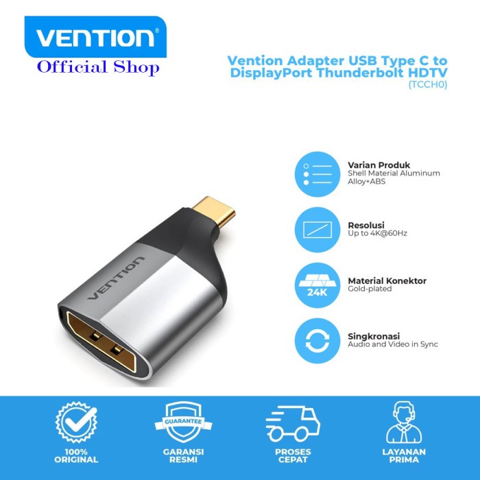 Vention Adapter USB Type C to DisplayPort DP Female