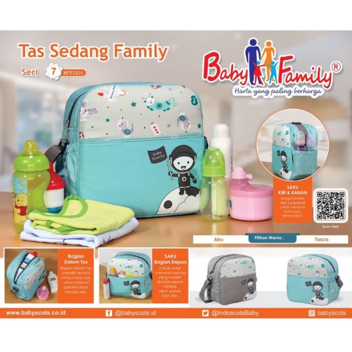 Tas Medium Perlengkapan Bayi Baby Family 7 - BFT7201