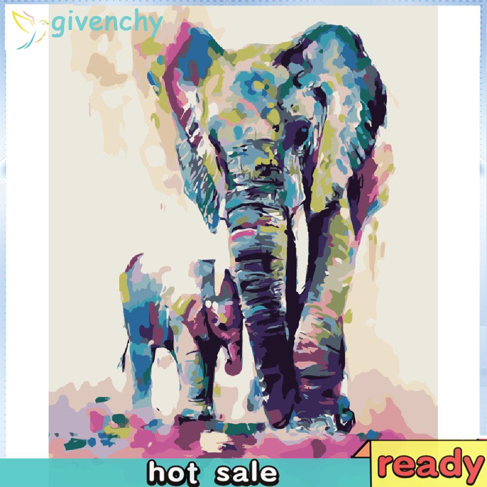 Armani Colorful Elephant Diy Oil Painting By Numbers Hand Painted Wall Art Picture Shopee Indonesia