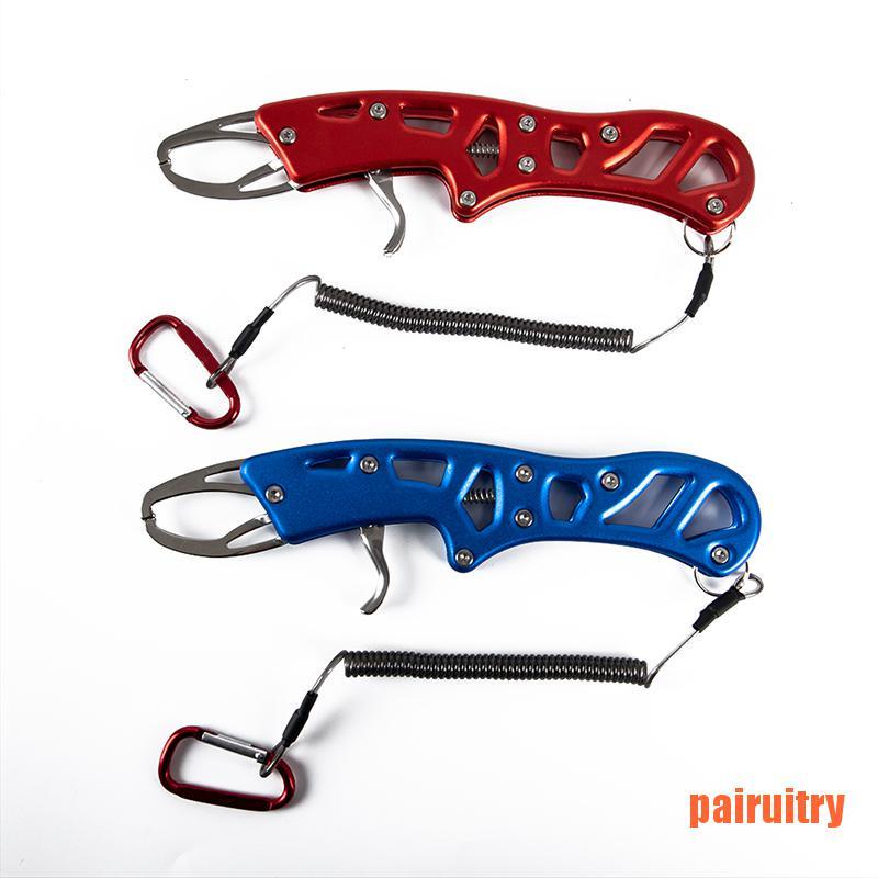 Holder Penjepit Bibir Ikan Bahan Logam Ukuran 21.5CM Warna Merah / Biru Untuk Memancing