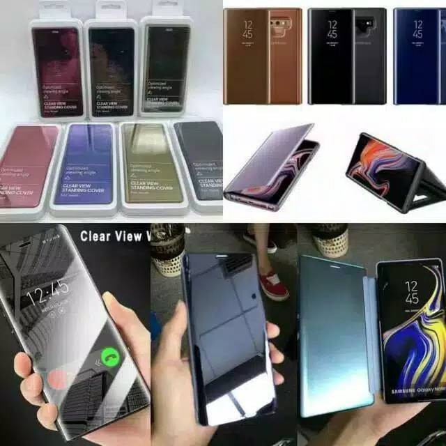 SAMSUNG M22 M32 A03S A22 A32 4G 5G A52S A52 A72 M12 A12 A02S M51 2021 CLEAR VIEW FLIP COVER MIRROR CASE STANDING