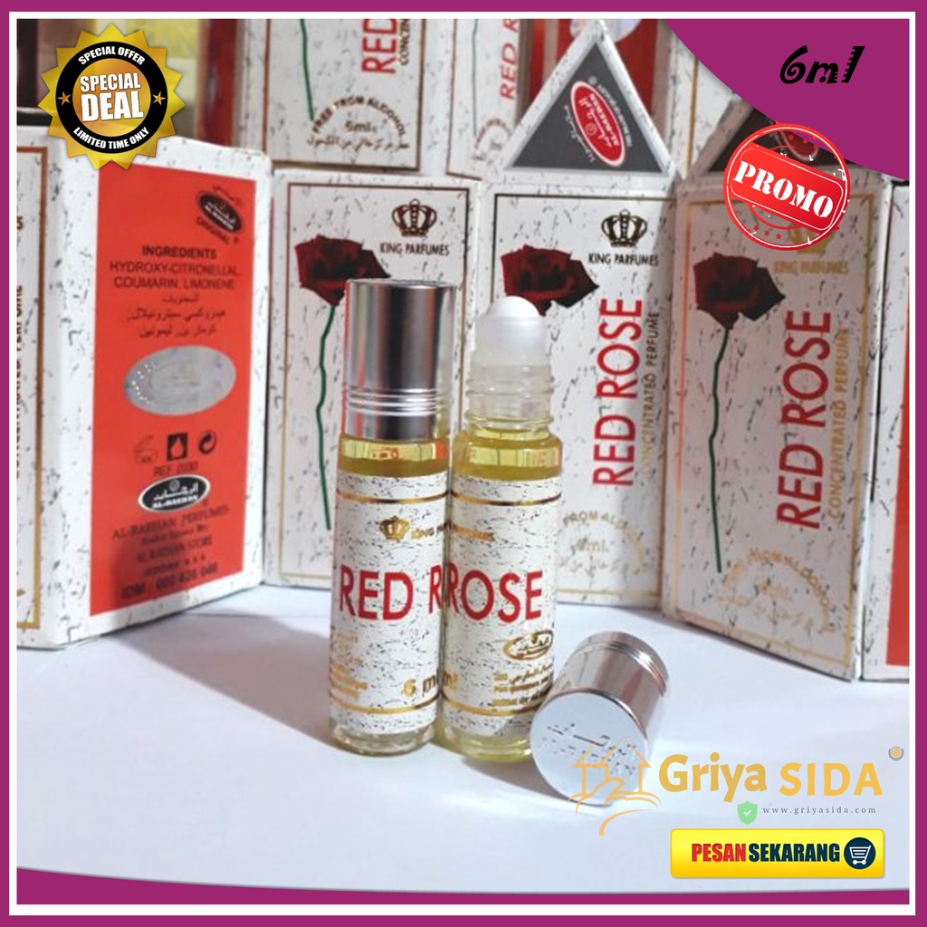 Parfum Red rose 6ml alraehan minyak wangi al raehan mirip al rehab parfum Harga grosir PROMO!!