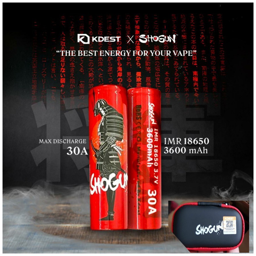 Battery Kdest Shogun 18650 30A 3600mAh | Baterai 18650 Kdest 30 A