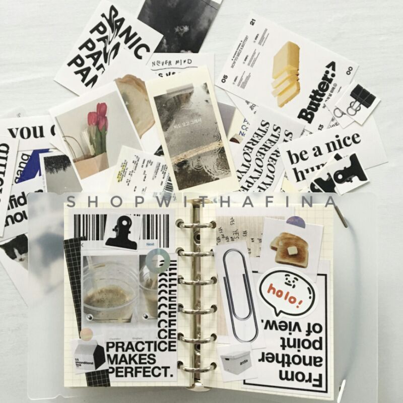 

Sticker Aesthetic | 40++ pcs Aesthetic Typography Sticker Set | Korean Journal/Scrap Diary Material | SHOPWITHAFINA