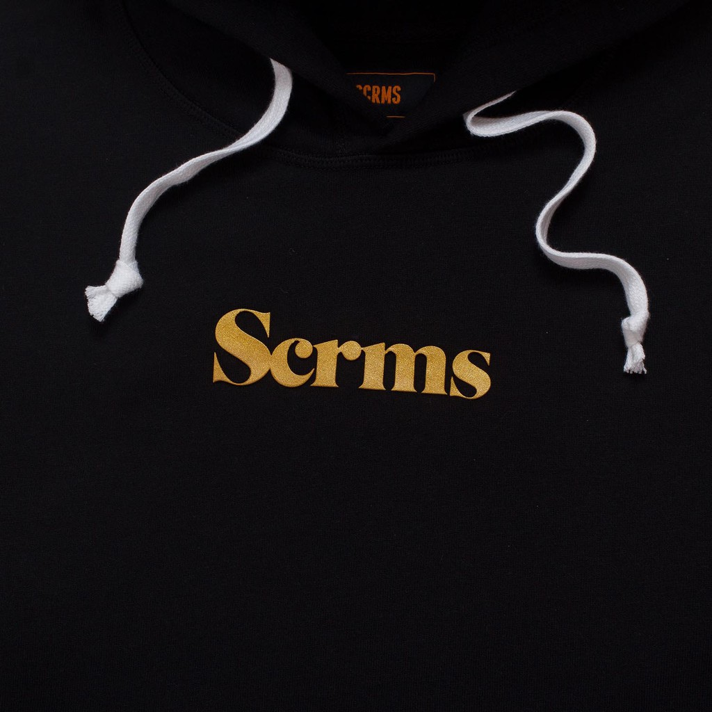 HOODIE SCREAMOUS SCRMSERIF GOLD BLACK