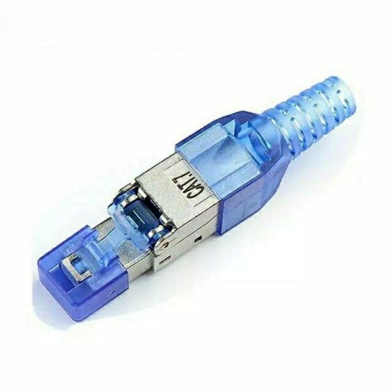 Qintech MCT7 Shielded RJ45 10Gbps Connector Cat7-Biru