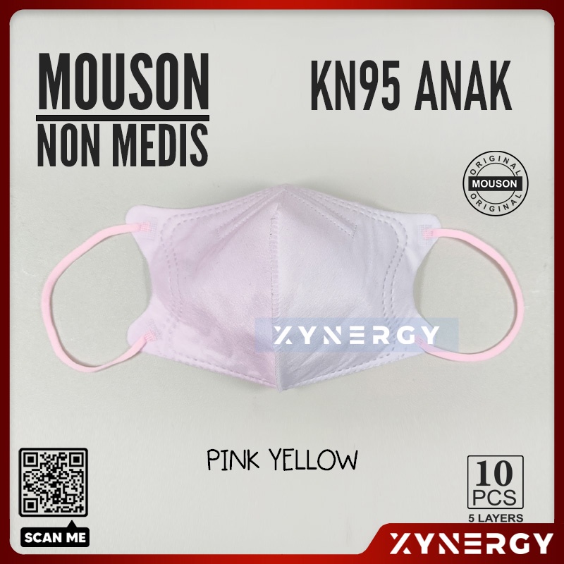 Masker Mouson KN95 Anak 5ply Gradasi Masker Non Medis 5 Ply Sekali Pakai