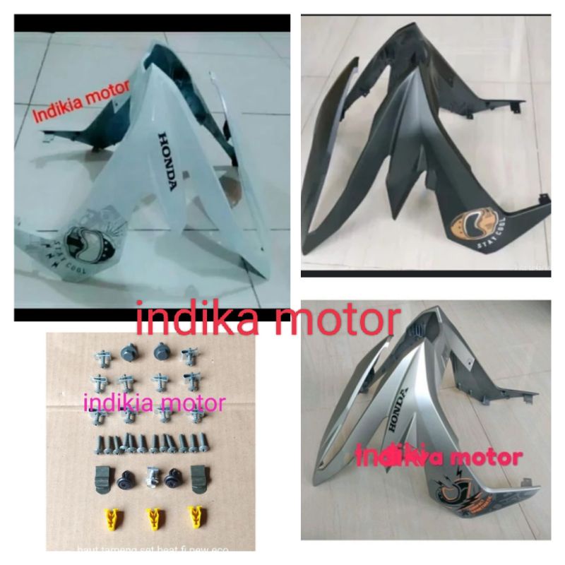 cover body depan tameng panel sayap beat street hitam dop dof / putih / silver dop 2016 2017 2018 20