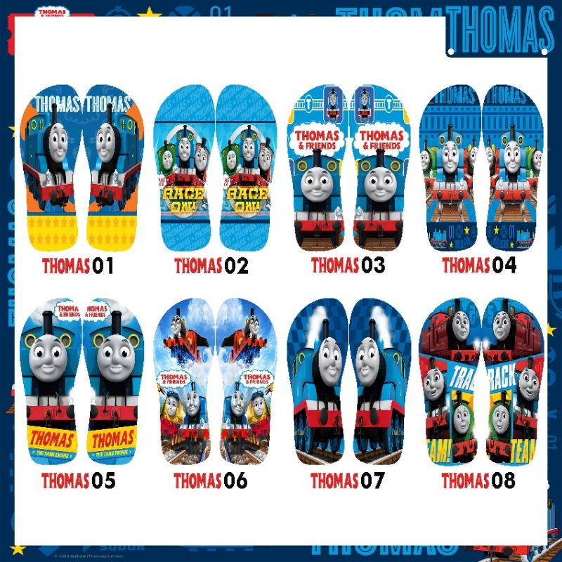 sandal custom nama karakter tomas anak/dewasa FREE custom suka suka