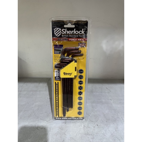 sherlock kunci L / kunci L set panjang sherlock / kunci L set panjang bintang sherlock / kunci L set 9pcs panjang bintang sherlock / kunci L set panjang bintang 9pcs sherlock / torx key long set 9pcs sherlock / torx key set / kunci L set bintang