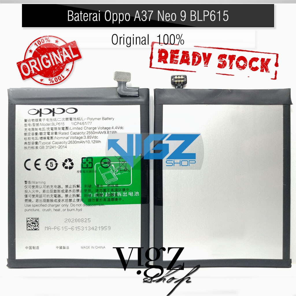 Baterai Oppo A37 Neo 9 BLP615 Original 100%