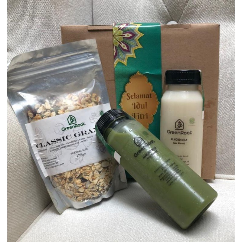 

Breakfast Hampers "2 almond milk @250ml + granola @175gr