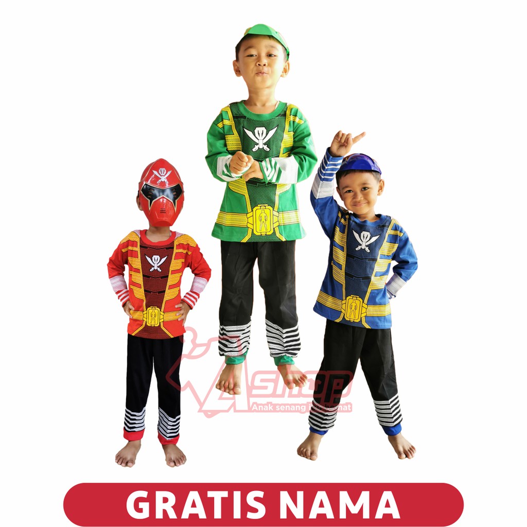 Kostum Anak SuperHero Power Ranggers Panjang