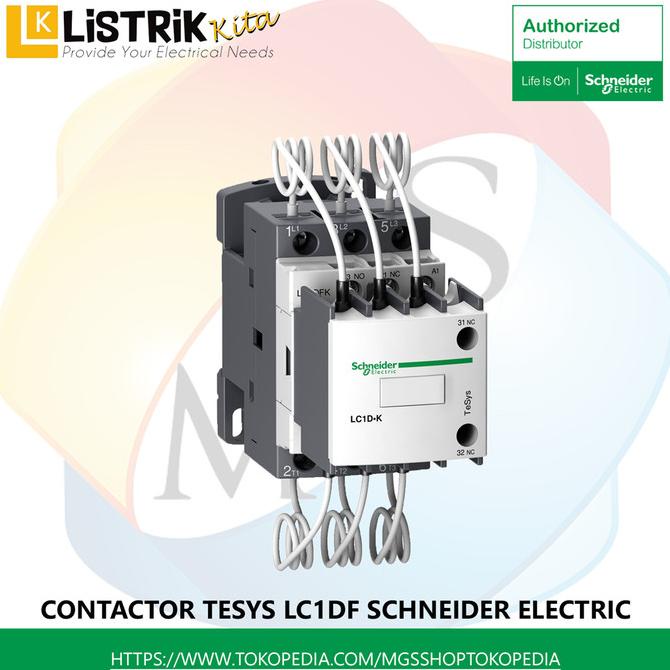 Kontaktor u/ Kapasitor TeSys LC1-DF 12.5kVAr coil 220 V A - LC1DFKM7 ada stock